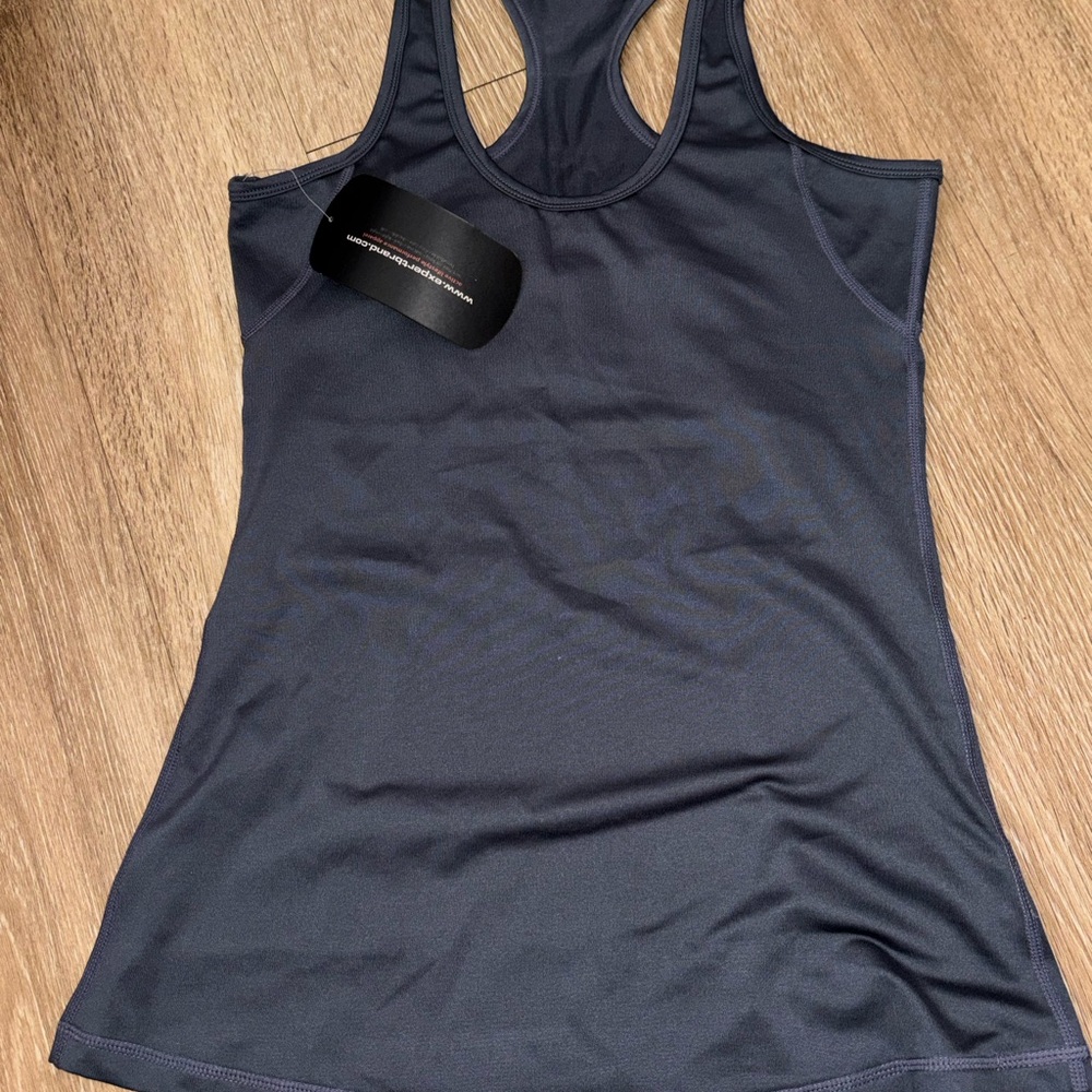 Expert Brand Women's Racerback Power Tank in a dark gray NWT large box As
